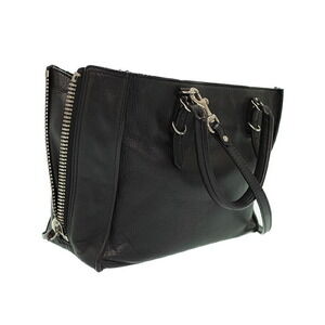 Balenciaga Zip Shoulder Bag Paper Around Black
